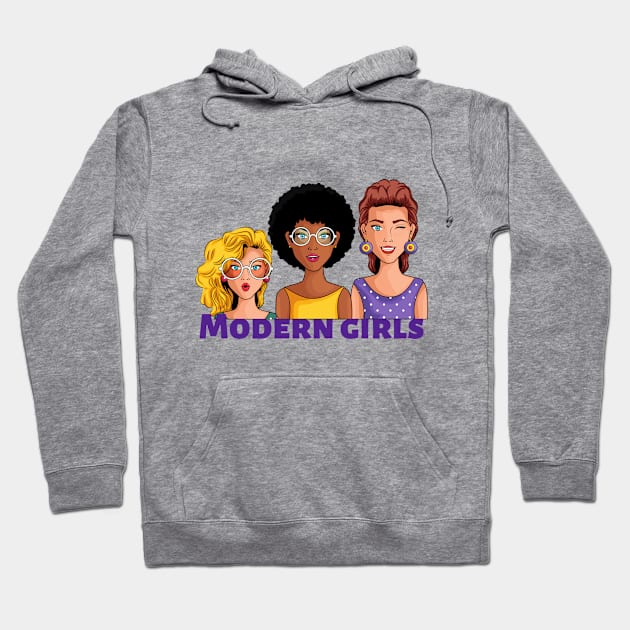 Modern girls Hoodie by JuliaUkraine